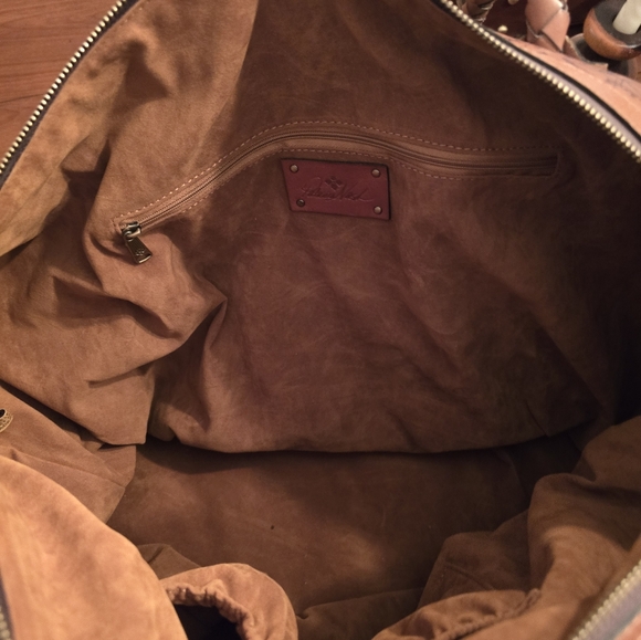 Patricia Nash Brown Leather Map Print Tote Bag - Picture 4 of 4